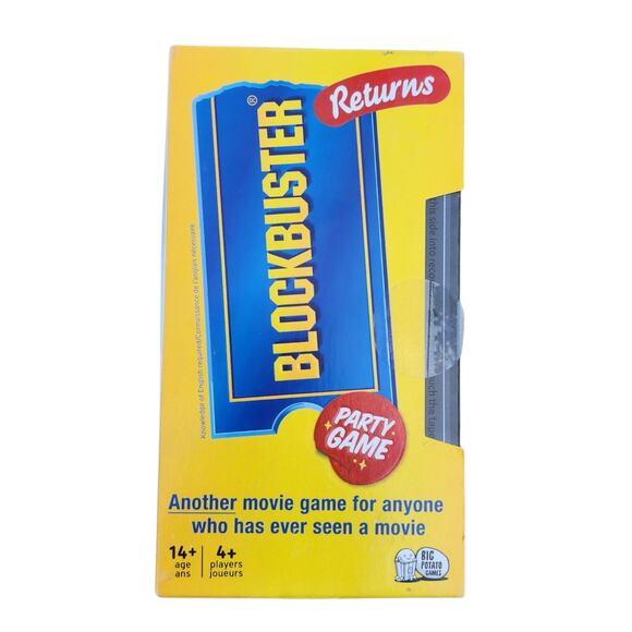 Blockbuster Returns Movie Trivia Card Party Game Sealed 2020 Big Potato VHS Case - Picture 1 of 6